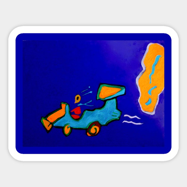 Racer Ant Sticker by DonWillisJrArt